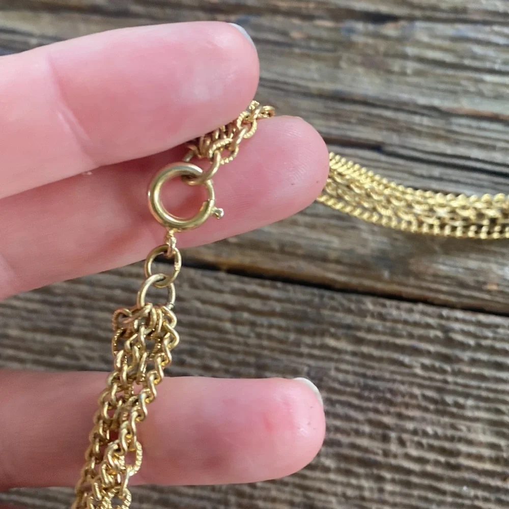 Butterfly Pendant Necklace Unsigned Pauline Rader Statement Gold Tone Massivee